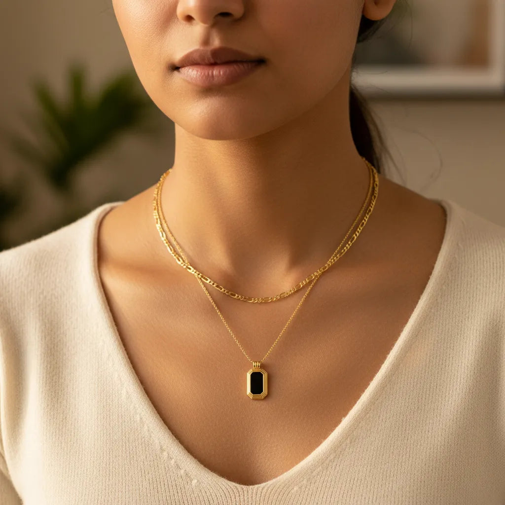 UNYIELDING GRACE | Black Onyx Layered Necklace