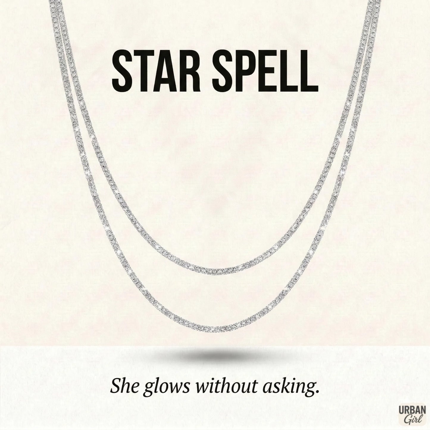 Star Spell | Double-Layer Crystal Chain Necklace