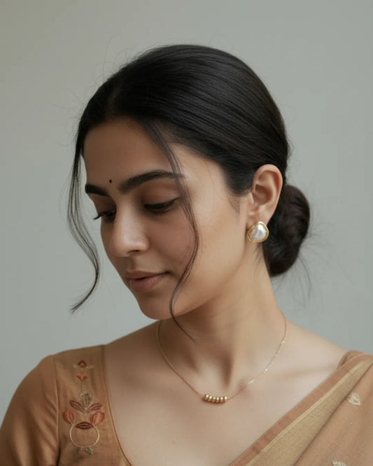 Enough, Always | Minimal Gold Bead Necklace