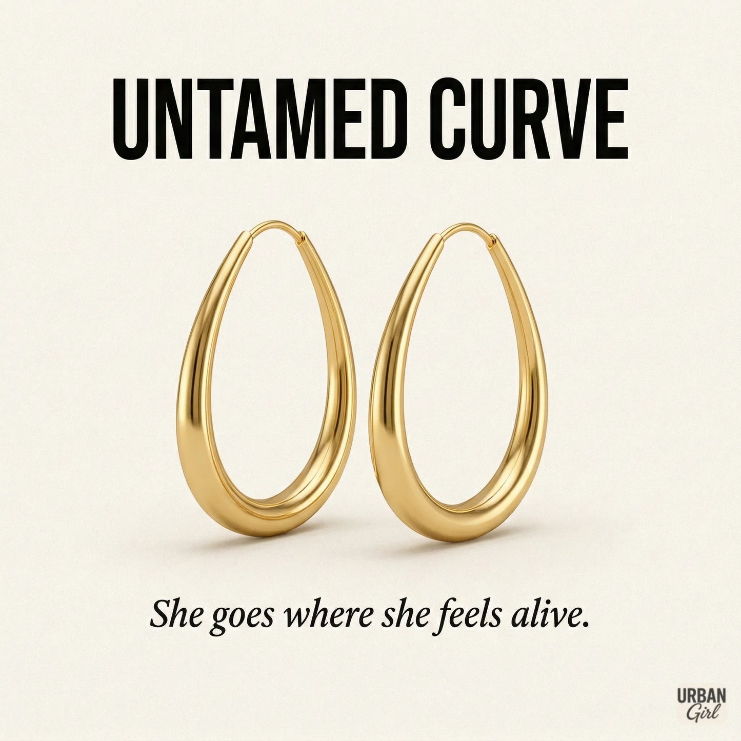 Untamed Curve | Open Teardrop Hoops