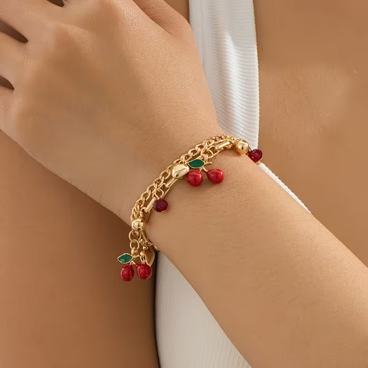 Sweet On Purpose | Cherry Charm Bracelet
