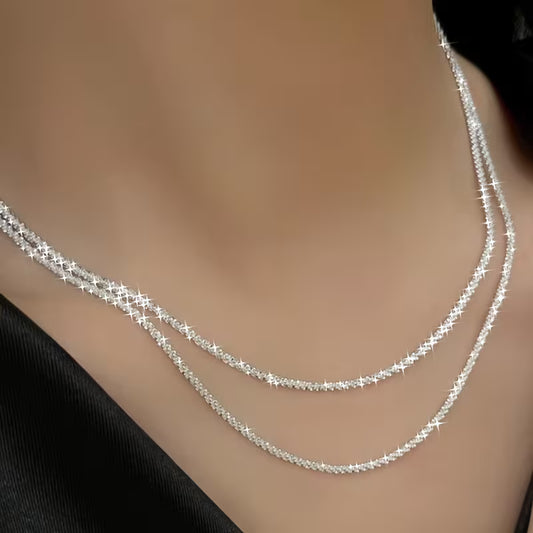 Star Spell | Double-Layer Crystal Chain Necklace
