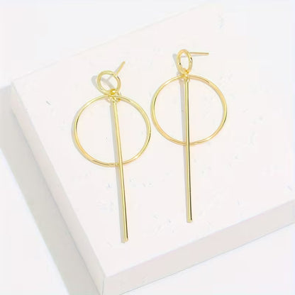 Grace In Motion | Circle Line Drop Earrings