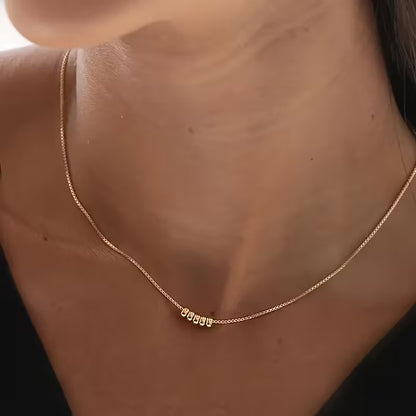 Enough, Always | Minimal Gold Bead Necklace
