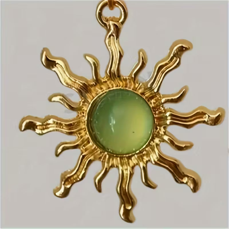 Solar Glow | Sunburst Stone Drop Earrings