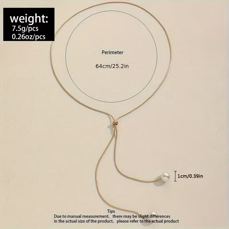 Quiet Command | Pearl Drop Y-Necklace