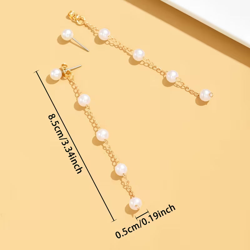 Grace, Unfolded | Pearl Chain Drop Earrings