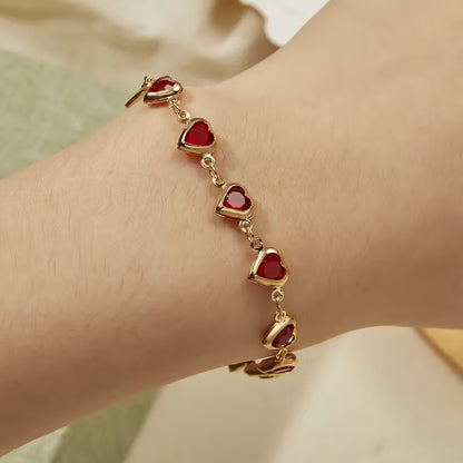 Love Me First | Red Heart Link Bracelet