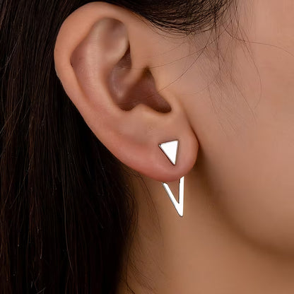 Angle Of Intent | Geometric Triangle Drop Earrings