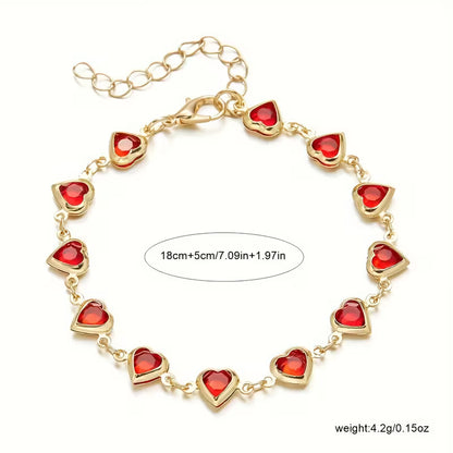 Love Me First | Red Heart Link Bracelet