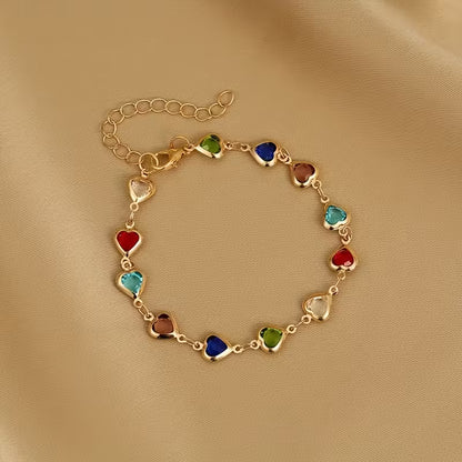 All My Colours | Multicolour Heart Charm Bracelet