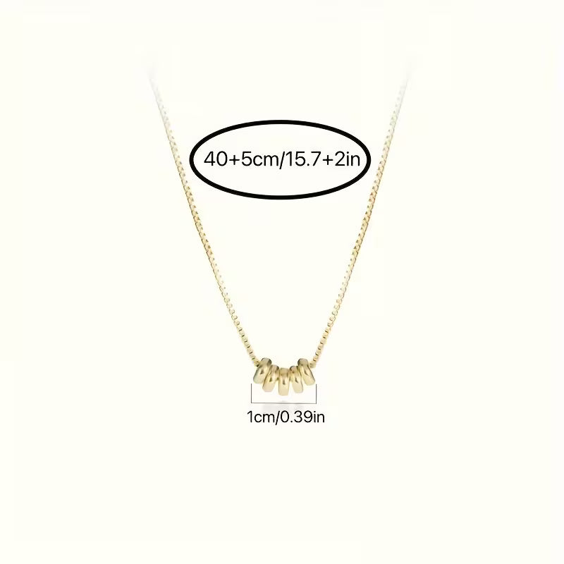 Enough, Always | Minimal Gold Bead Necklace