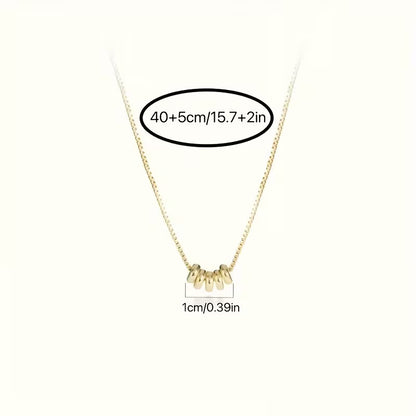 Enough, Always | Minimal Gold Bead Necklace