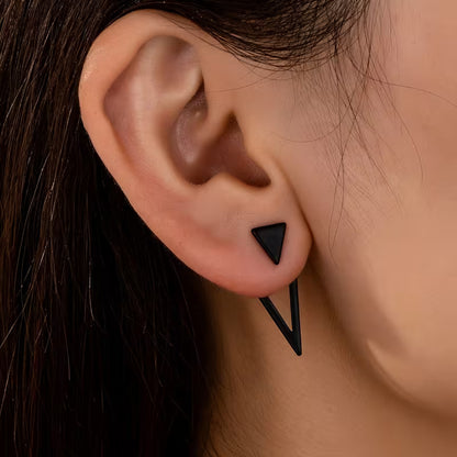 Angle Of Intent | Geometric Triangle Drop Earrings