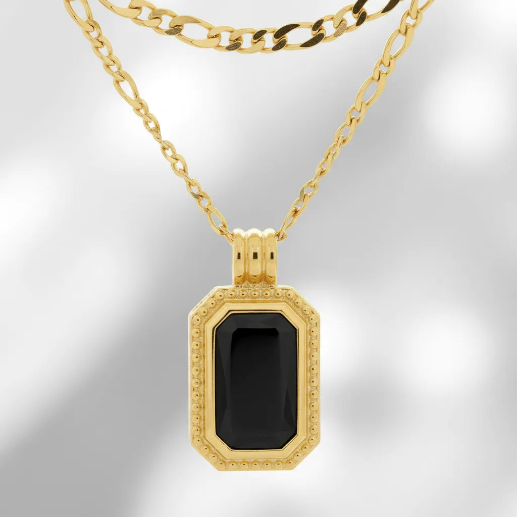 UNYIELDING GRACE | Black Onyx Layered Necklace