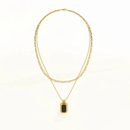 UNYIELDING GRACE | Black Onyx Layered Necklace