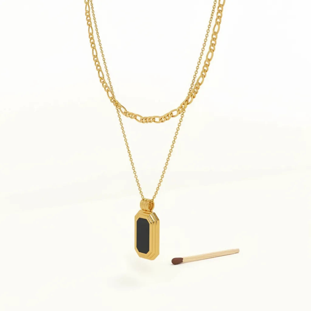 UNYIELDING GRACE | Black Onyx Layered Necklace