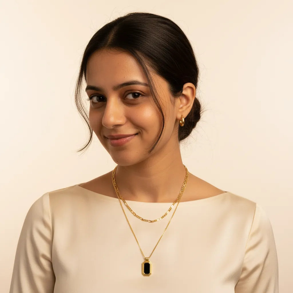 UNYIELDING GRACE | Black Onyx Layered Necklace