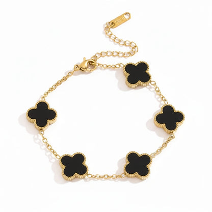 Black Clover Bracelet — Front Close-up