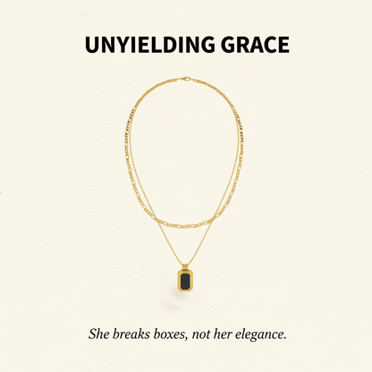 UNYIELDING GRACE | Black Onyx Layered Necklace