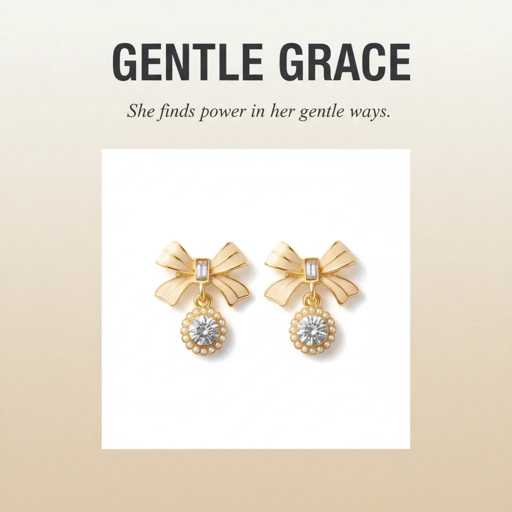 Bow Drop Earrings — Signature Card V2