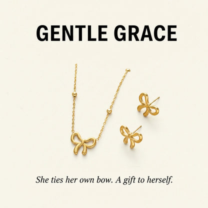 Delicate Bow Jewellery Set — Signature Card