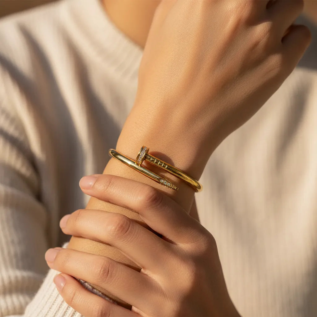 Own Your Edge | Diamond Nail Bangle