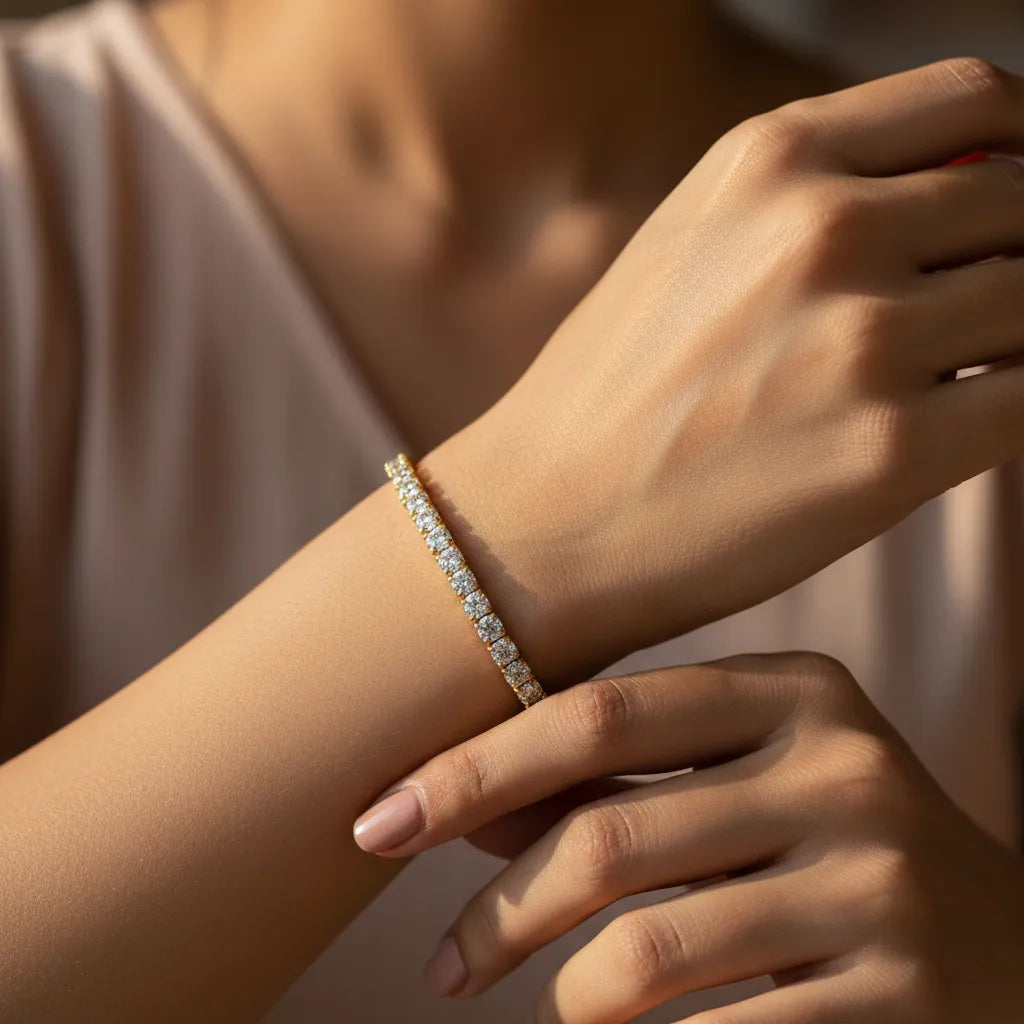 Unshakable Glow | Diamond Tennis Bracelet