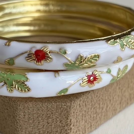 BLOOM WITHIN | Enamel Floral Bangles