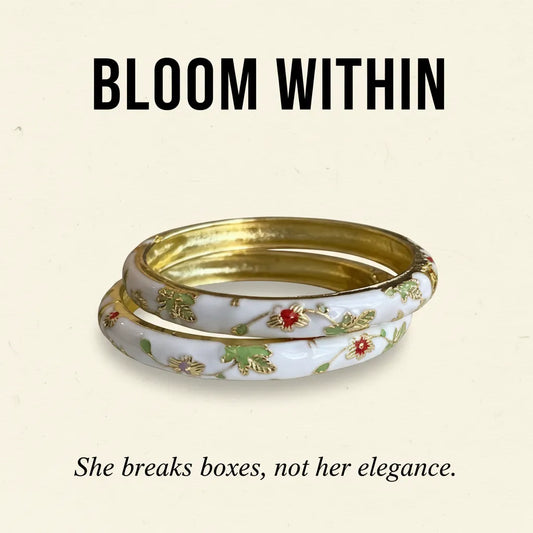 BLOOM WITHIN | Enamel Floral Bangles