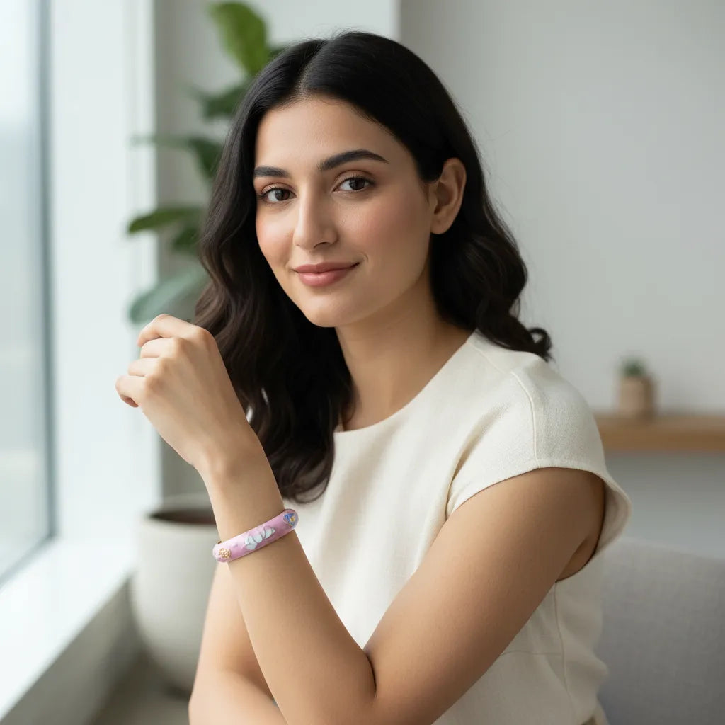 Gentle Heart | Floral Meenakari Bangle