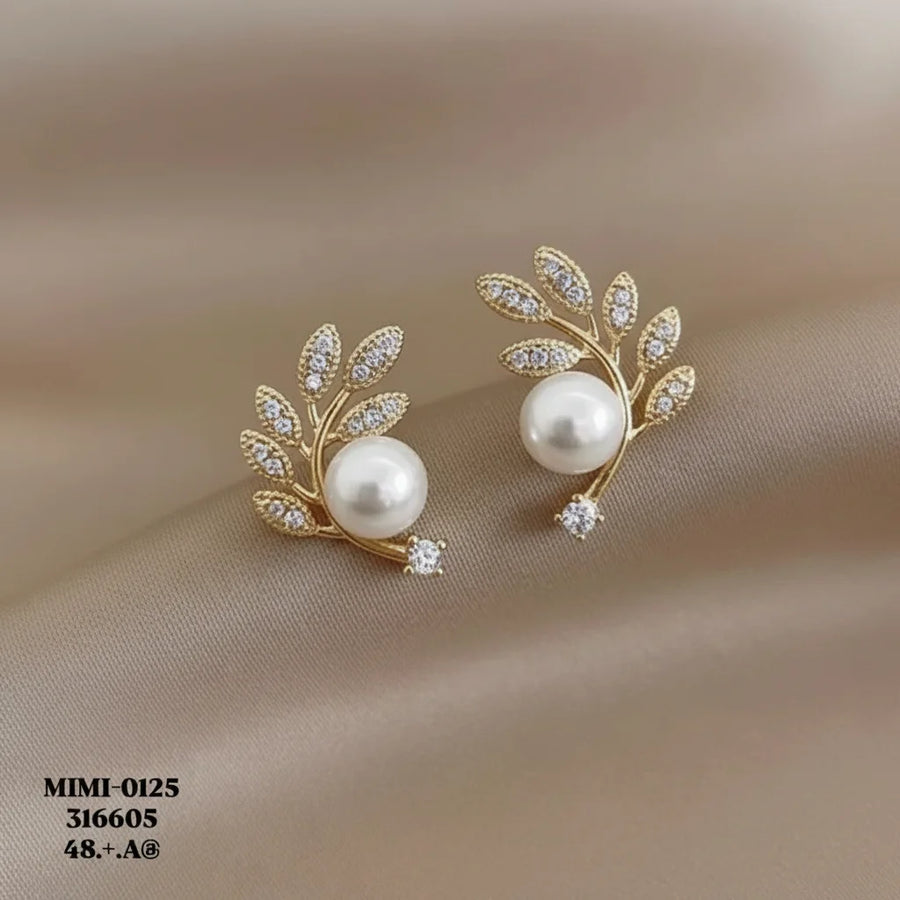 Gilded Pearl Studs | UNFOLDING GRACE