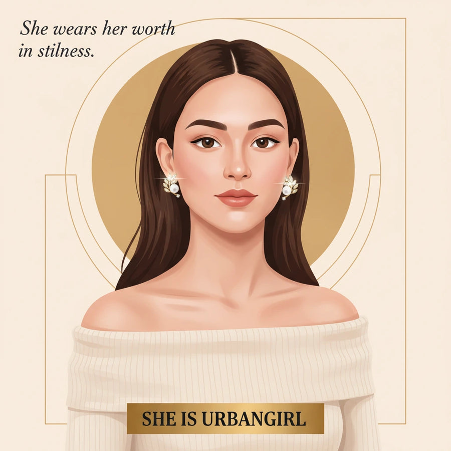 Gilded Pearl Studs | UNFOLDING GRACE