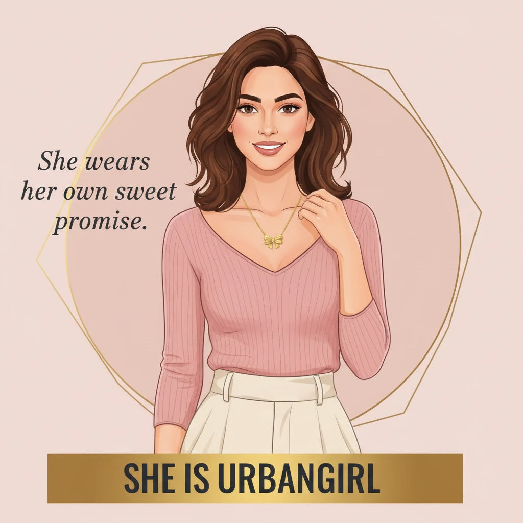 Gold Bow Necklace — Illustrated Muse