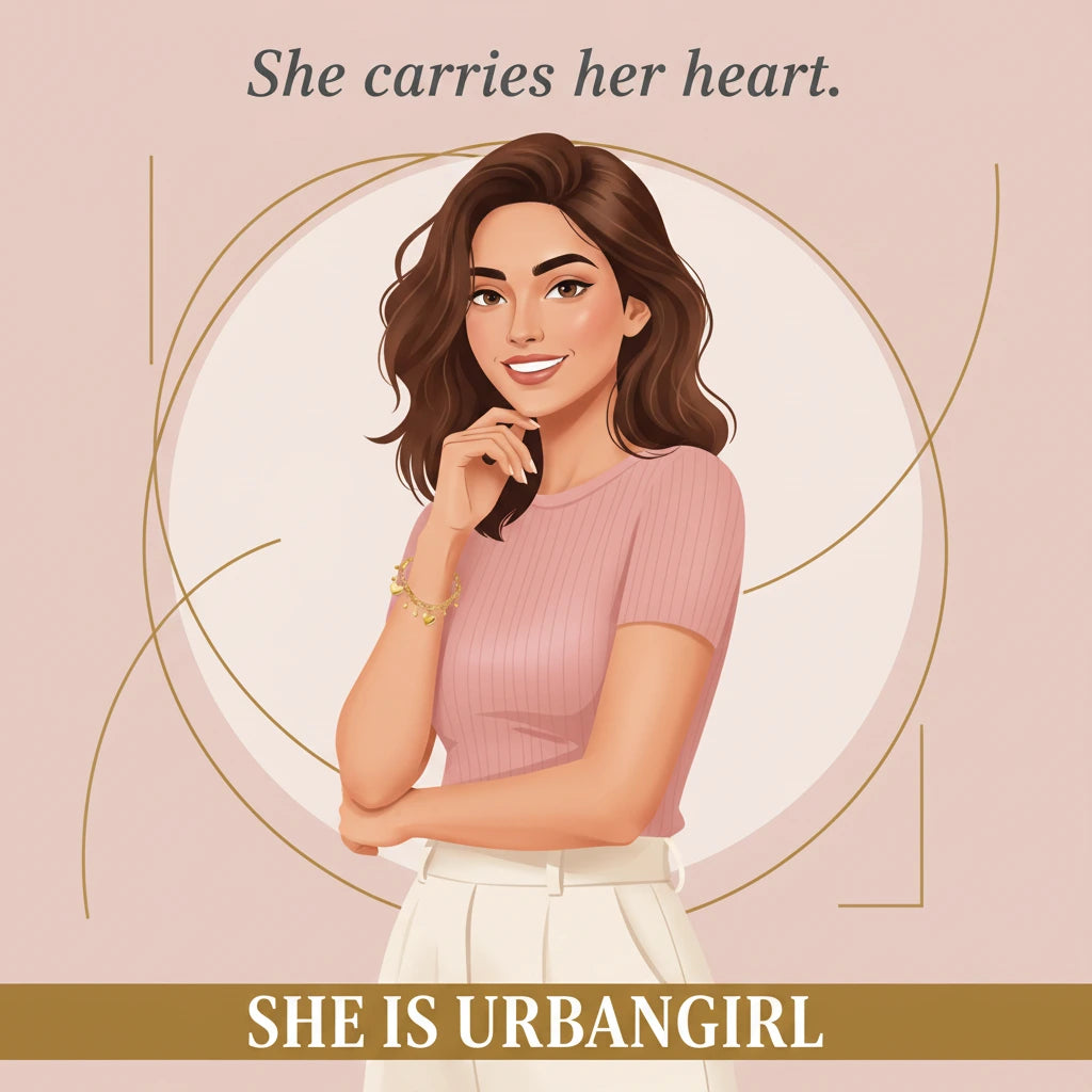 Gold Heart Charm Bracelet — Illustrated Muse