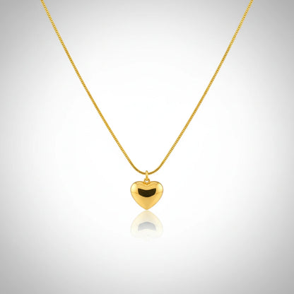 Gold Heart Pendant — Front Close-up