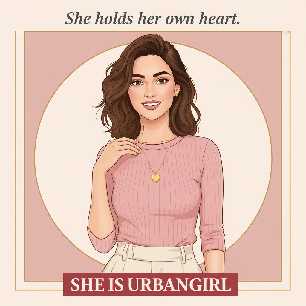 Gold Heart Pendant — Illustrated Muse