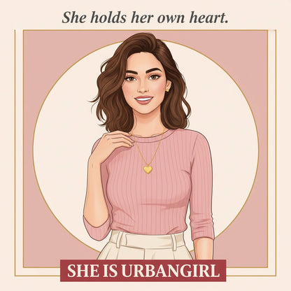 Gold Heart Pendant — Illustrated Muse