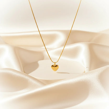 Gold Heart Pendant — Velvet Pedestal