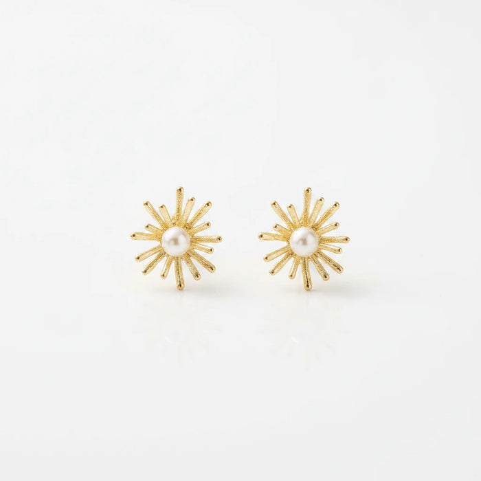 Gold Pearl Starburst Earrings | INNER LIGHT