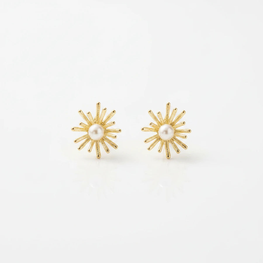 Gold Pearl Starburst Earrings | INNER LIGHT