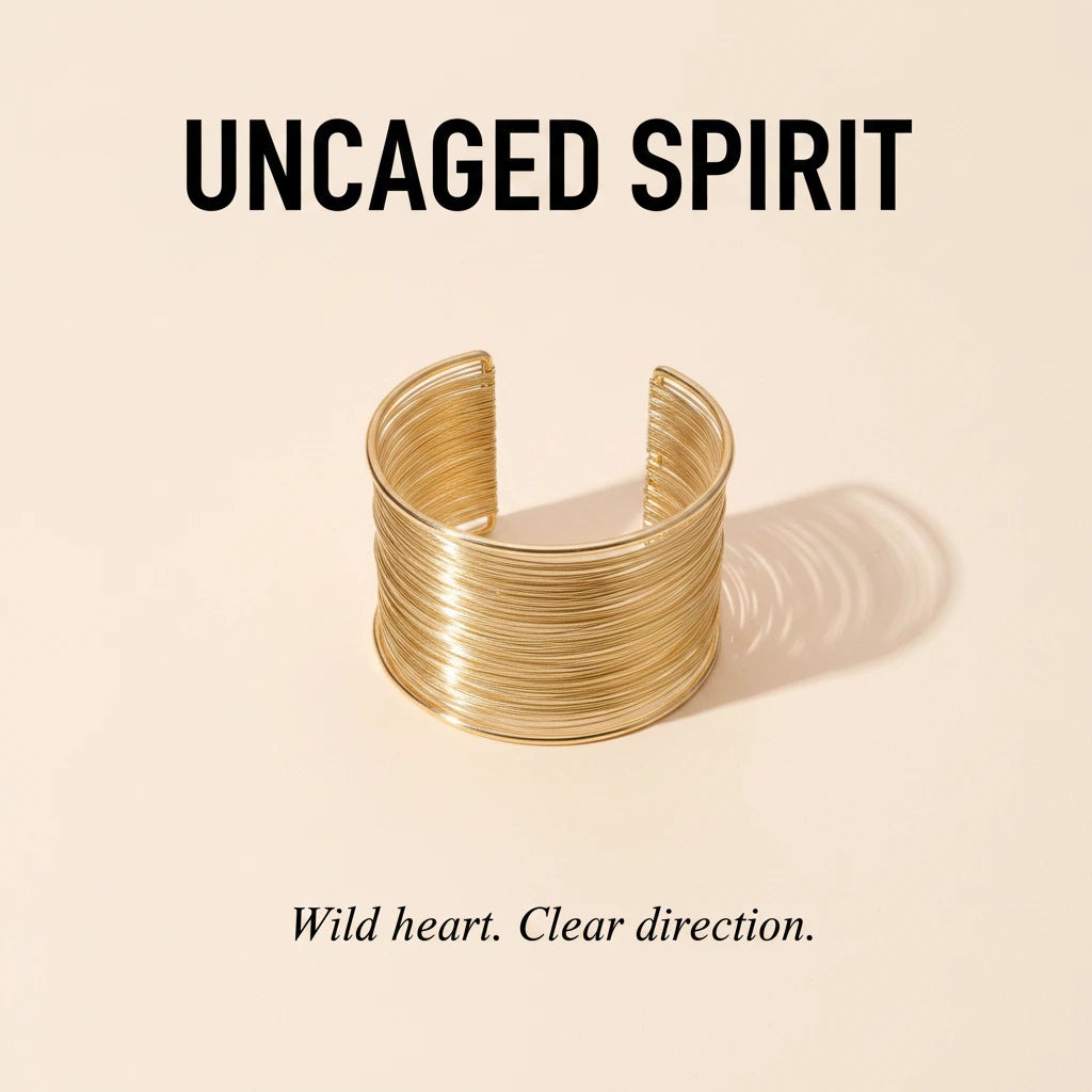 Gold Wire Cuff Bracelet — Signature Card
