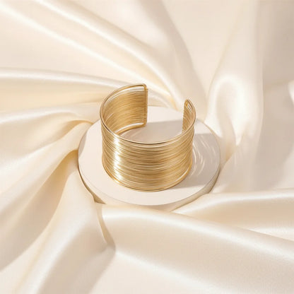 Gold Wire Cuff Bracelet — Velvet Pedestal