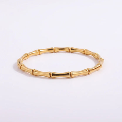Golden Bamboo Bracelet — Front Close-up