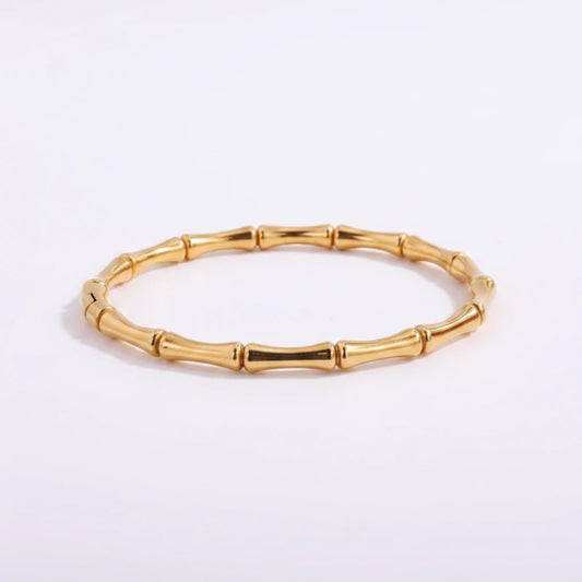 Golden Bamboo Bracelet — Front Close-up