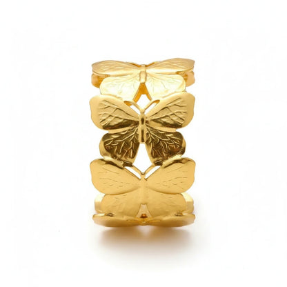 Golden Butterfly Cuff — Front Close-up