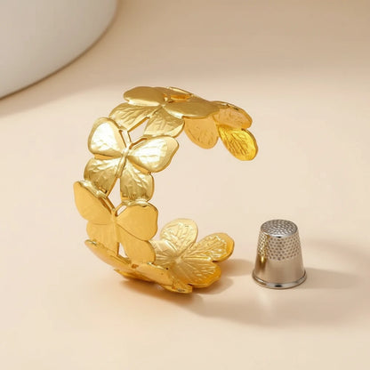 Golden Butterfly Cuff — Side Angle