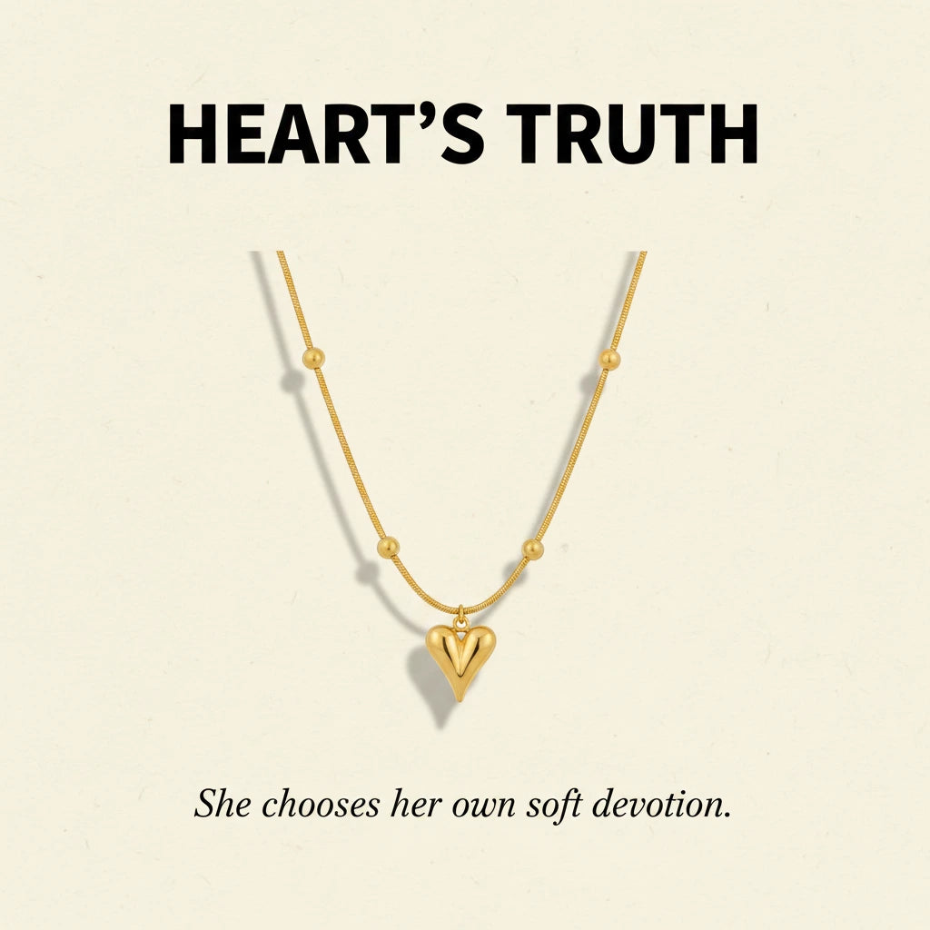 Golden Heart Chain Necklace — Signature Card