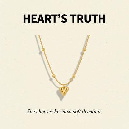 Golden Heart Chain Necklace — Signature Card