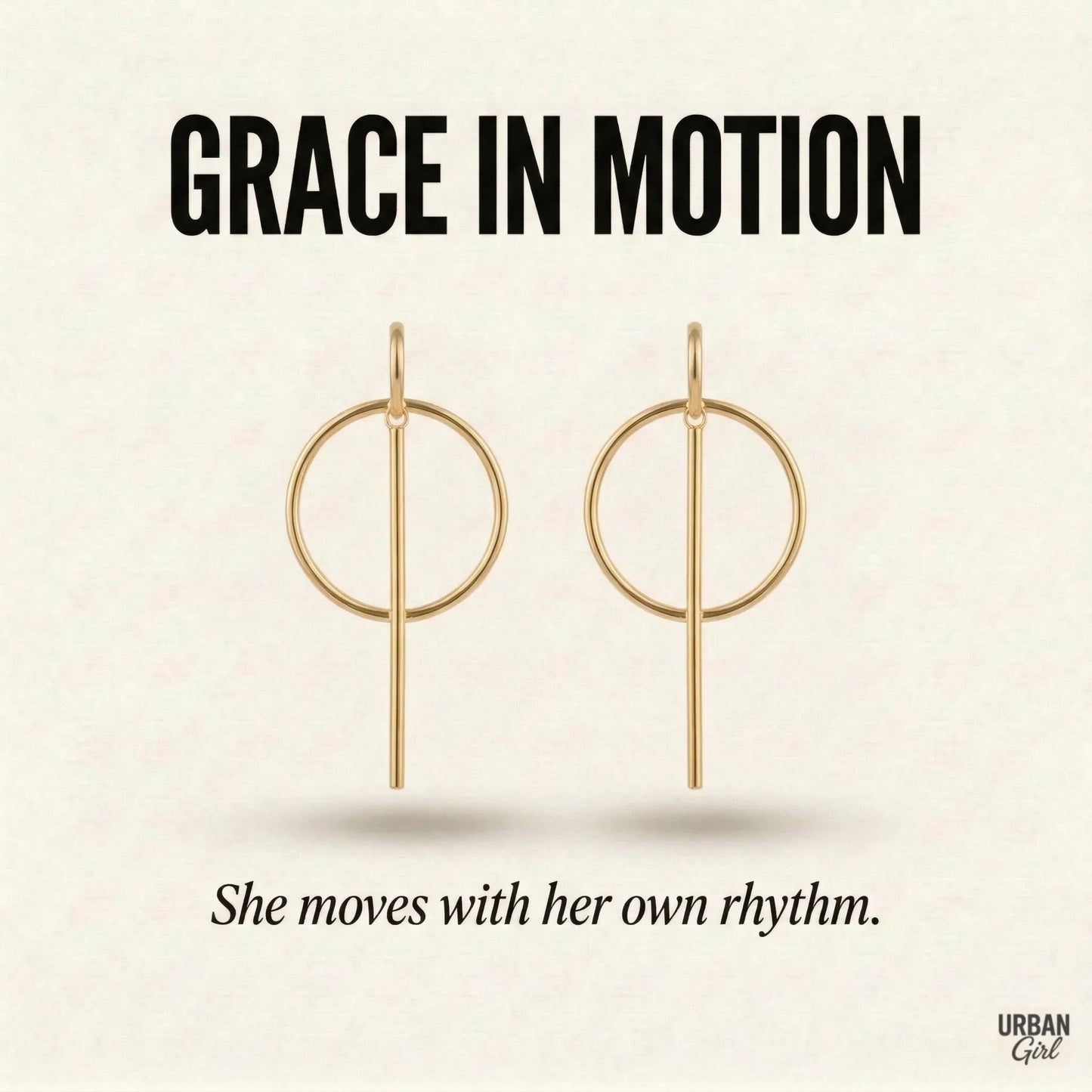 Grace In Motion | Circle Line Drop Earrings